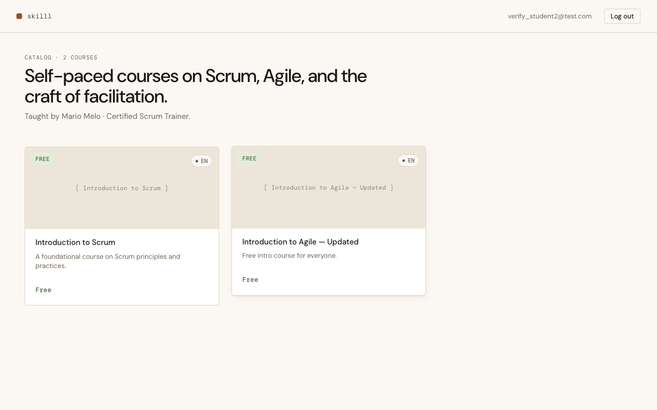 Course catalog